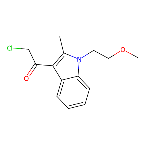 2-Chloro-1-[1-(2-methoxy-ethyl)-2-methyl-1H-indol-3-yl]-ethanone structure