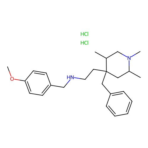 2-(4-benzyl-1,2,5-trimethylpiperidin-4-yl)-N-(4-methoxybenzyl)ethanamine dihydrochloride structure