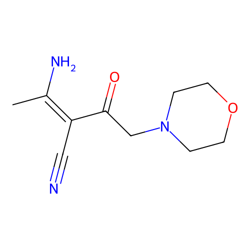 3-Amino-2-[2-(morpholin-4-YL)acetyl]but-2-enenitrile structure
