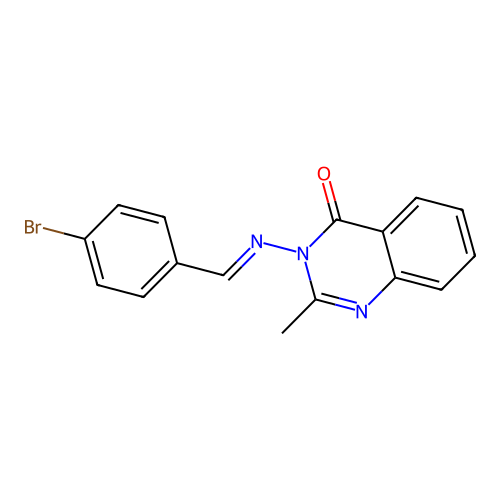 3-{[(E)-(4-bromophenyl)methylidene]amino}-2-methylquinazolin-4(3H)-one structure