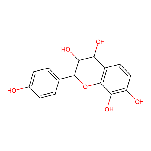3,4-Dihydro-2-(4-hydroxyphenyl)-2h-1-benzopyran-3,4,7,8-tetrol structure