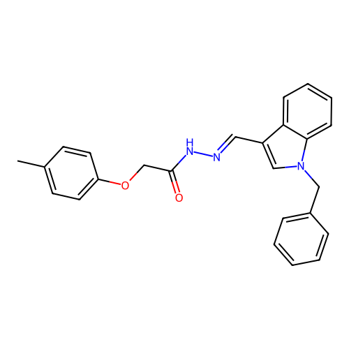 N'-[(E)-(1-benzyl-1H-indol-3-yl)methylidene]-2-(4-methylphenoxy)acetohydrazide structure