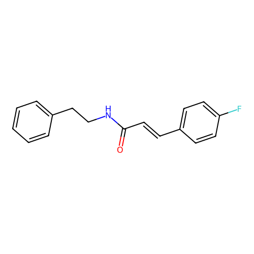 (2E)-3-(4-fluorophenyl)-N-(2-phenylethyl)prop-2-enamide structure