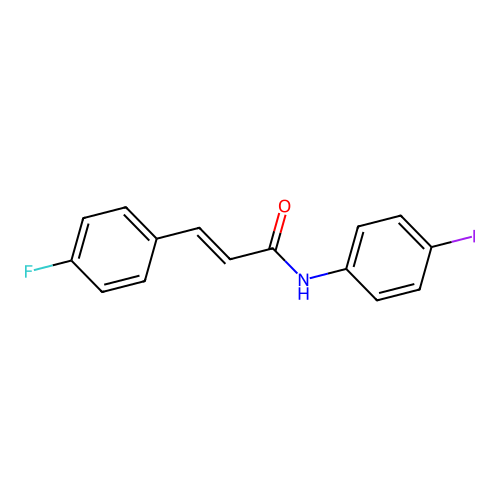 (2E)-3-(4-fluorophenyl)-N-(4-iodophenyl)prop-2-enamide structure