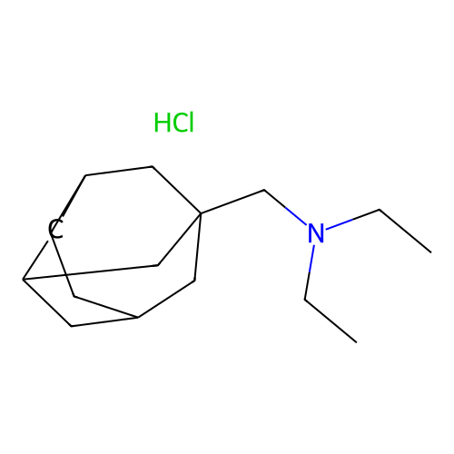 N-ethyl-N-(tricyclo[4.3.1.1(3,8)]undecan-1-ylmethyl)ethanamine hydrochloride structure