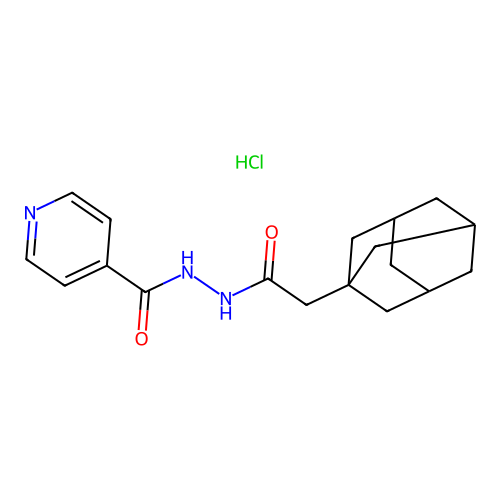 N'-(2-((3r,5r,7r)-adamantan-1-yl)acetyl)isonicotinohydrazide hydrochloride structure