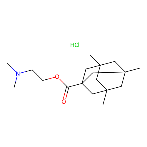 2-(Dimethylamino)ethyl 3,5,7-trimethyl-1-adamantanecarboxylate hydrochloride structure