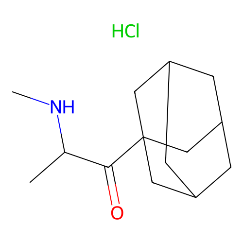 1-((3r,5r,7r)-Adamantan-1-yl)-2-(methylamino)propan-1-one hydrochloride structure