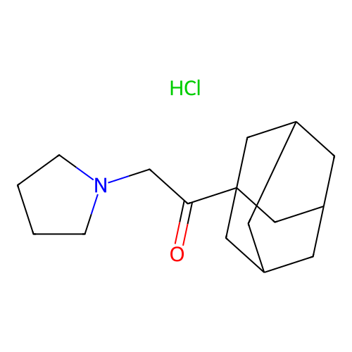 1-((3r,5r,7r)-Adamantan-1-yl)-2-(pyrrolidin-1-yl)ethanone hydrochloride structure