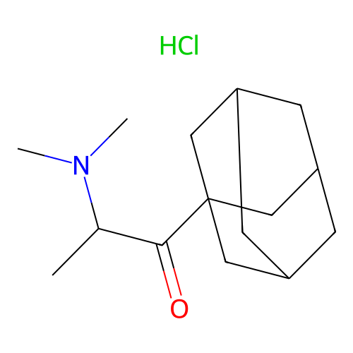 1-((3r,5r,7r)-Adamantan-1-yl)-2-(dimethylamino)propan-1-one hydrochloride structure