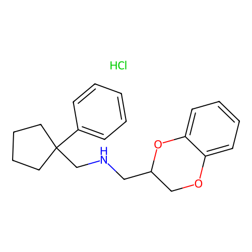1-(2,3-dihydro-1,4-benzodioxin-3-yl)-N-[(1-phenylcyclopentyl)methyl]methanamine hydrochloride structure