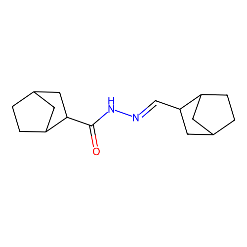 N'-[(E)-bicyclo[2.2.1]hept-2-ylmethylidene]bicyclo[2.2.1]heptane-2-carbohydrazide structure