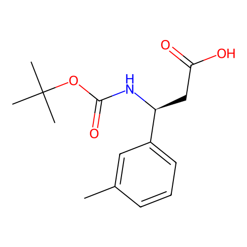 (S)-3-((tert-Butoxycarbonyl)amino)-3-(m-tolyl)propanoic acid structure