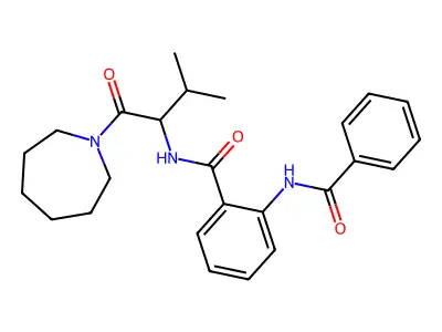 N-[1-(azepan-1-yl)-3-methyl-1-oxobutan-2-yl]-2-benzamidobenzamide structure