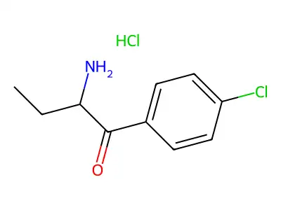 2-Amino-1-(4-chlorophenyl)butan-1-one hydrochloride structure