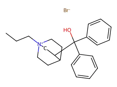 3-(Hydroxy-diphenyl-methyl)-1-propyl-1-azonia-bicyclo[2.2.2]octane structure