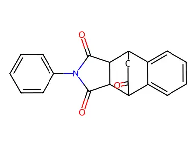 2-phenyl-3a,4,9,9a-tetrahydro-1H-4,9-ethanobenzo[f]isoindole-1,3,10(2H)-trione structure
