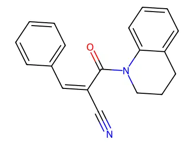 (Z)-2-(3,4-dihydro-2H-quinoline-1-carbonyl)-3-phenylprop-2-enenitrile structure