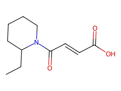 2-Butenoic acid, 4-(2-ethyl-1-piperidinyl)-4-oxo- structure