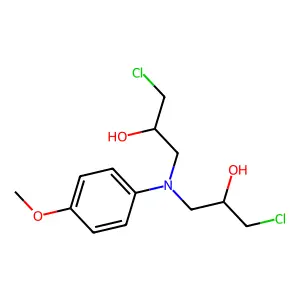 1-chloro-3-(N-(3-chloro-2-hydroxypropyl)-4-methoxyanilino)propan-2-ol structure