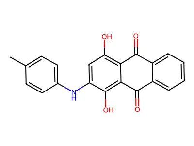 1,4-Dihydroxy-2-(4-methylanilino)anthracene-9,10-dione structure