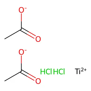 Bis(acetato-O)dichlorotitanium structure