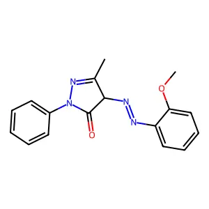 2,4-Dihydro-4-((2-methoxyphenyl)azo)-5-methyl-2-phenyl-3H-pyrazol-3-one structure