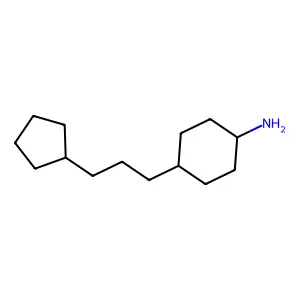 4-(3-Cyclopentylpropyl)cyclohexan-1-amine structure