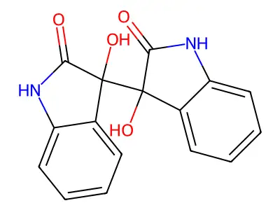 1,1',3,3'-Tetrahydro-3,3'-dihydroxy(3,3'-bi-2H-indole)-2,2'-dione structure