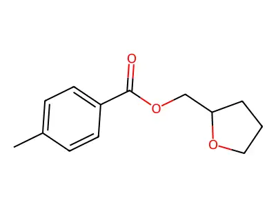 Tetrahydro-2-furanylmethyl 4-methylbenzoate structure
