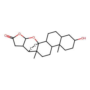 3-Hydroxy-14,21-epoxycardanolide structure