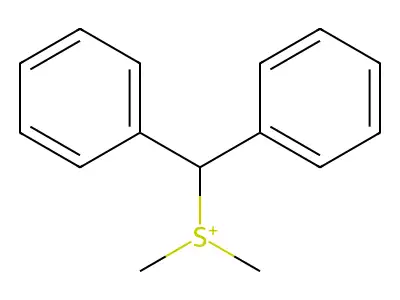 Sulfonium, (diphenylmethyl)dimethyl- structure