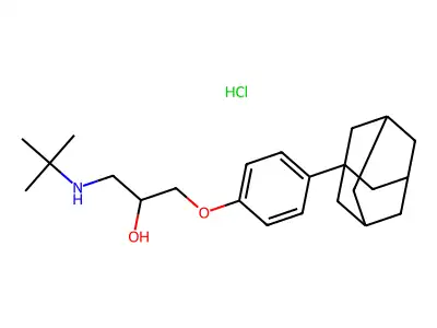 1-(4-Adamantanylphenoxy)-3-[(tert-butyl)amino]propan-2-ol, chloride structure