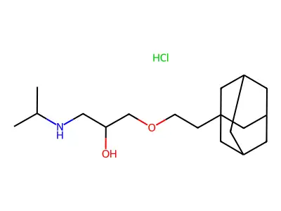 {3-[2-(Adamantan-1-yl)ethoxy]-2-hydroxypropyl}(propan-2-yl)amine hydrochloride structure