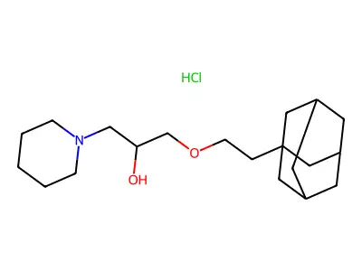 1-[2-(1-Adamantyl)ethoxy]-3-(1-piperidinyl)-2-propanol hydrochloride structure