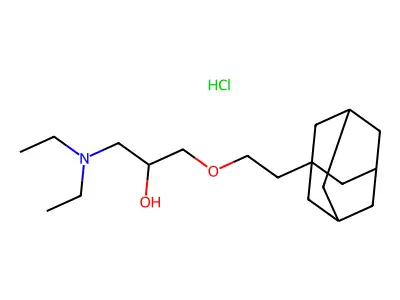 {3-[2-(Adamantan-1-yl)ethoxy]-2-hydroxypropyl}diethylamine hydrochloride structure