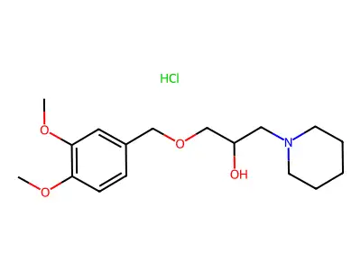 1-((3,4-Dimethoxybenzyl)oxy)-3-(piperidin-1-yl)propan-2-ol hydrochloride structure