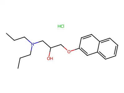 1-(Dipropylamino)-3-(naphthalen-2-yloxy)propan-2-ol hydrochloride structure