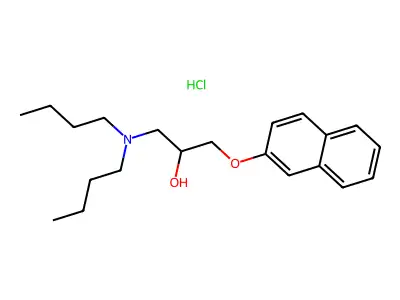 1-(Dibutylamino)-3-(naphthalen-2-yloxy)propan-2-ol hydrochloride structure