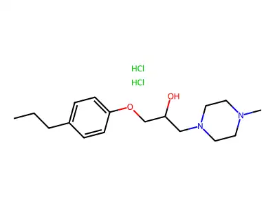1-(4-methylpiperazin-1-yl)-3-(4-propylphenoxy)propan-2-ol Dihydrochloride structure