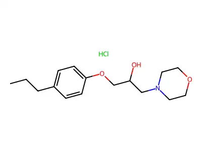 1-Morpholino-3-(4-propylphenoxy)propan-2-ol hydrochloride structure