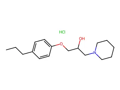 1-(Piperidin-1-yl)-3-(4-propylphenoxy)propan-2-ol hydrochloride structure