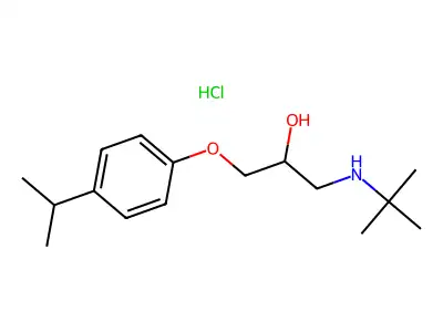 1-(Tert-butylamino)-3-(4-isopropylphenoxy)propan-2-ol hydrochloride structure