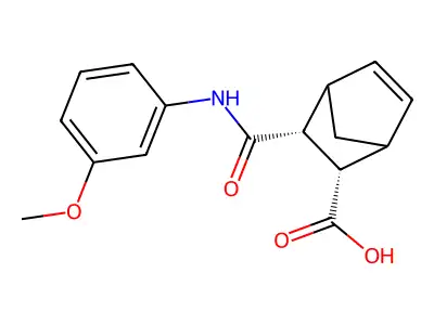 3-[(3-Methoxyphenyl)carbamoyl]bicyclo[2.2.1]hept-5-ene-2-carboxylic acid structure