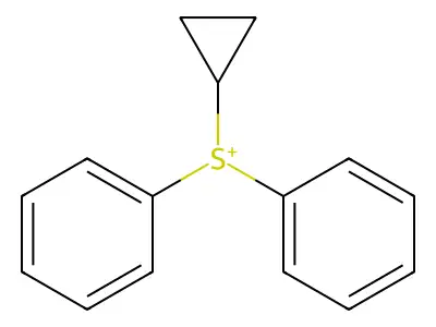 Cyclopropyldiphenylsulfonium structure