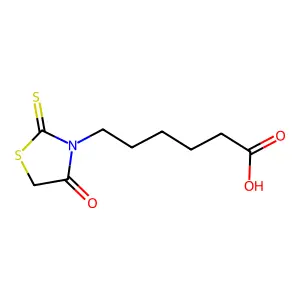 3-Thiazolidinehexanoic acid, 4-oxo-2-thioxo- structure