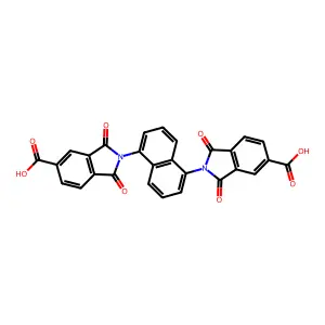 2,2'-(Naphthalene-1,5-diyl)bis(1,3-dioxoisoindoline-5-carboxylic acid) structure
