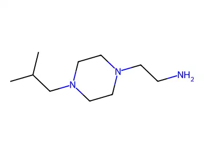 1-Piperazineethanamine, 4-(2-methylpropyl)- structure