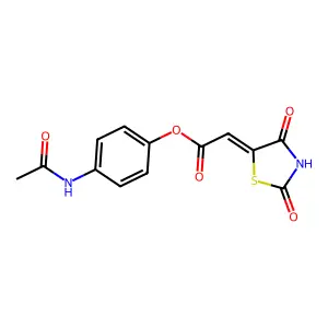 4-(Acetylamino)phenyl 2-(2,4-dioxo-1,3-thiazolidin-5-ylidene)acetate structure