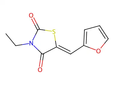 2,4-Thiazolidinedione, 3-ethyl-5-(2-furanylmethylene)- structure